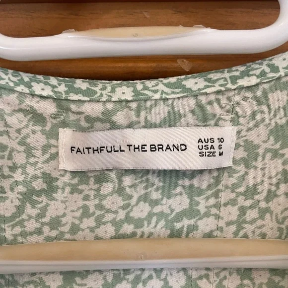 Faithful the Brand Floral Green Wrap Dress - Picture 2 of 3